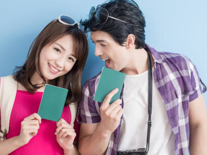 Grinning from ear to ear, the young couple celebrated as they received their ID cards
