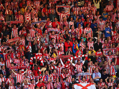 La afición del Atlético de Madrid