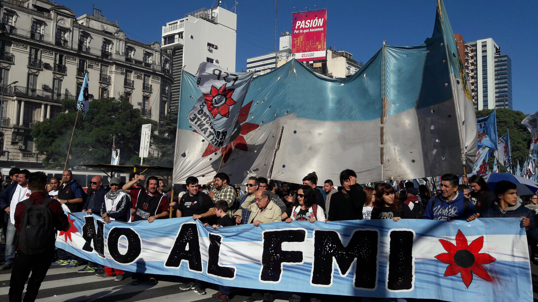 Manifestation contre le Fonds monétaire international à Buenos Aires, Argentine, 2018