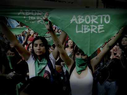 A sea of green handkerchiefs, now a symbol of the South American abortion rights movement, were waved to celebrate the decision