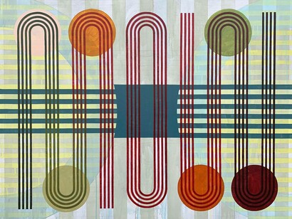Conveyor, 53 x 122 cm acrylic on canvas, 2009