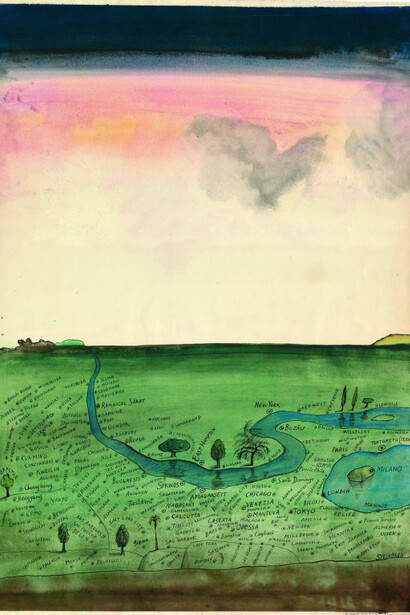 Autogeografia, Saul Steinberg, 1966