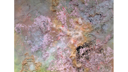 Jillian Platt - Spring II - Acrylic, sheeps wool, hair on canvas - 41" x 39"