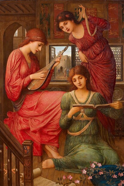 John Melhuish, Strudwick In the Golden Days, 1907, Oil on canvas, The Pérez Simón collection, Mexico © Studio Sébert Photographes