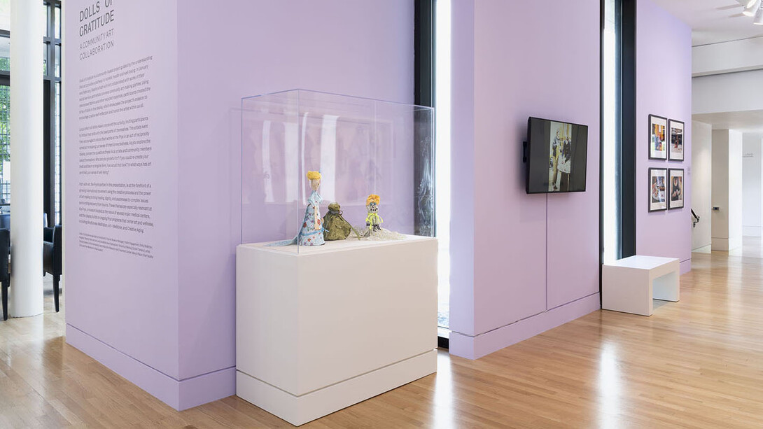 Dolls of gratitude, exhibition view. Courtesy of Frye Art Museum