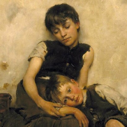 Orphans by Thomas Kennington (1885)
