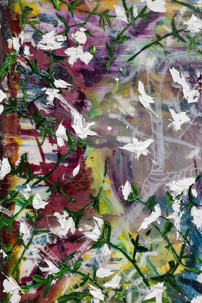 Darius Yektai, Falling lily tree (detail), 2026. Courtesy of Grenning Gallery