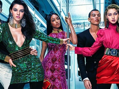 H&M and Balmain collaboration campaign displaying the latest fashion from the partnership