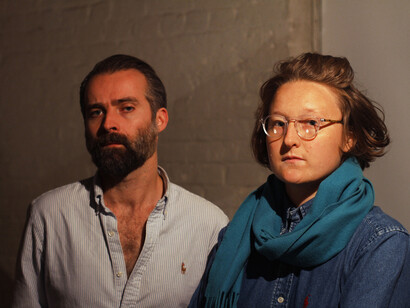 Beatrice Dillon and Rupert Clevaux, Photographed by Conrad Shawcross, Courtesy the artist and Victoria Miro, London
