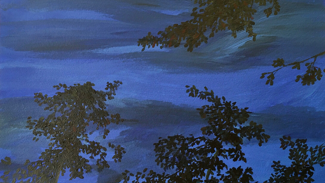 FaridaEl Gazzar
In the Blue of Night, 2019
Acrylic on watercolor paper, 26X36
Courtesy Kalfayan Galleries, Athens-Thessaloniki