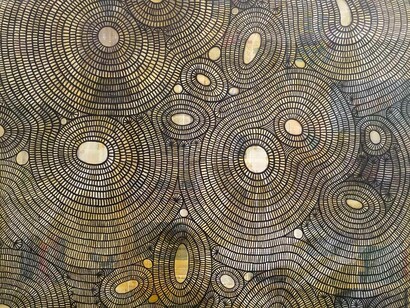 Constellation - carbon ink, newspaper and recycled cardboard
