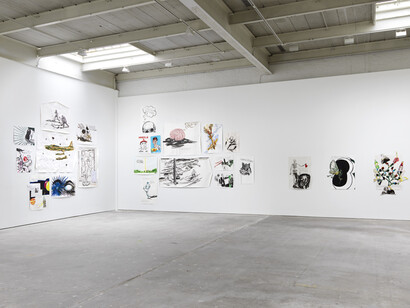 Th' Explosiyv Shoyrt T, Exhibition view. Courtesy of David Zwirner