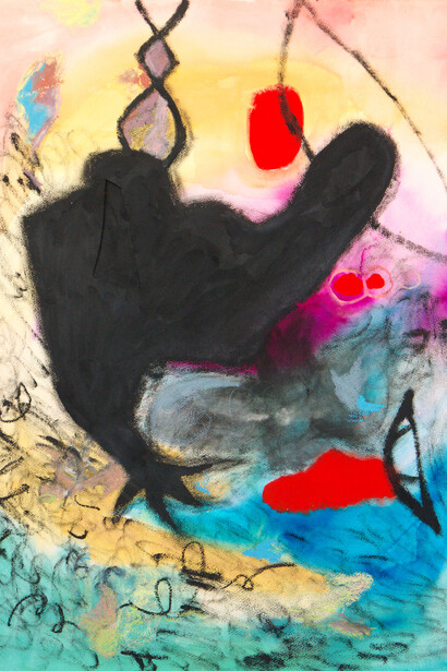 Sarah Tritz, Mr Blake, 2015, peinture à l'huile, aquarelle sur papier, 79,4 x 60 cm, courtesy of galerie anne barrault