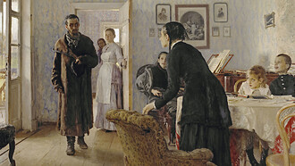 Ilya Repin, No lo esperaban (detalle), 1885