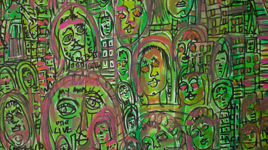 Roger Jones, 3 55 love (detail), 2026. Courtesy of Fountain House Gallery 