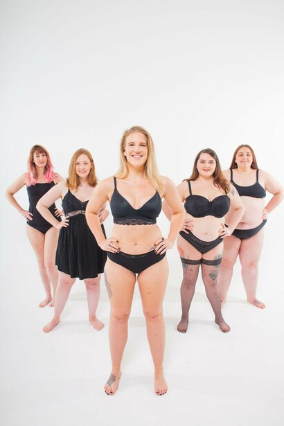 A group of women. Body Positivity simply means that losing weight, tanning, bleaching or plastic surgery are personal lifestyle choices and not status symbols