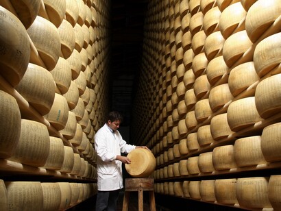 Parmesano Reggiano, almacén. Crédito Consorcio Parmesano Reggiano