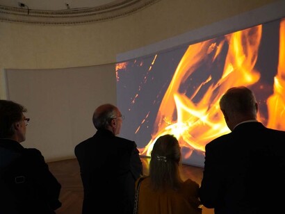 Varios artistas, Laudato sie. Naturaleza y ciencia. La herencia cultural de Fray Francisco, vista de exhibición. Cortesía de Curia Generalizia OFMConv