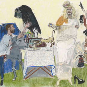 Paula Rego DBE, Mary Makes Gloves, 2013, pastel on paper, 80 x 100 cm