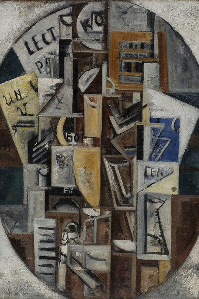 Nadezhda Udaltsova, Yellow jug, ca. 1913-1914. Cortesía del Museo Ruso