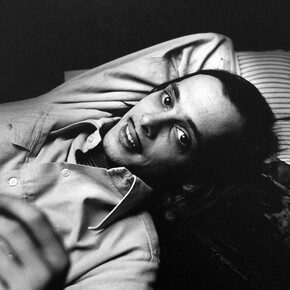 John Waters (I), 1975. Vintage gelatin silver print. 20 x 16 in; 50.8 x 40.6 cm, ©The Peter Hujar Archive, LLC
