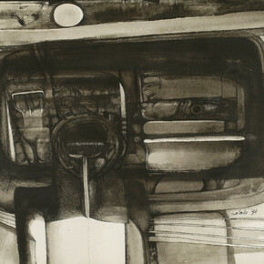 Ibrahim El Salahi, Untitled. 1984, Indian ink on paper, 35 cm x 25 cm, Courtesy Skoto Gallery