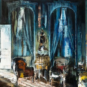 The Shuttered Room No. 2, 2017, oil on canvas, 160 x 186 cm. Courtesy of Long & Ryle Gallery

