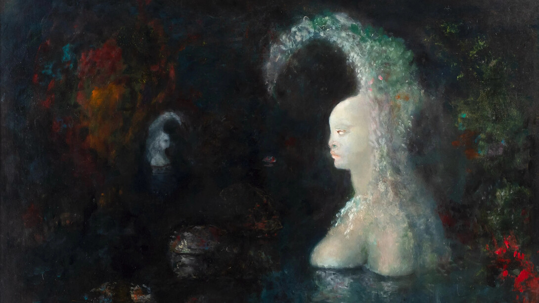 Leonor Fini, Le lac, 1991. Courtesy of Weinstein Gallery