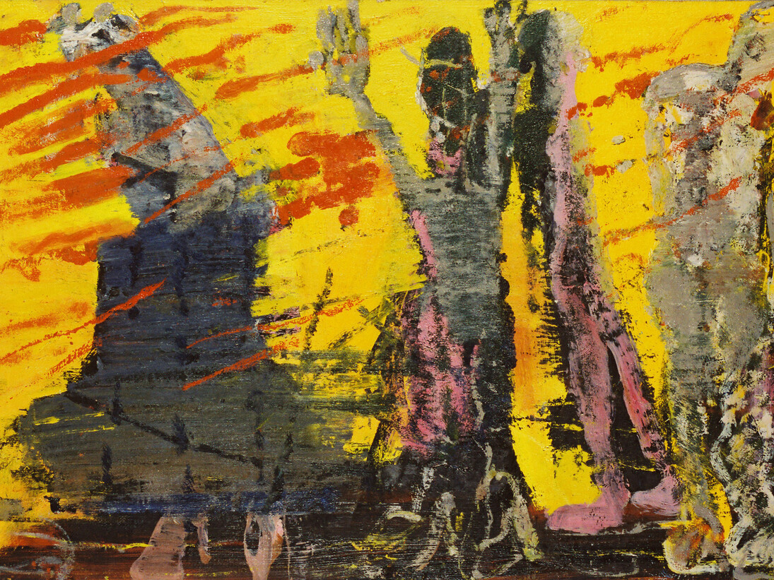 Renzo Ferrari,
A Occidente,
1990,
Olio su tela,
50 x 70 cm,
Collezione privata, Sementina