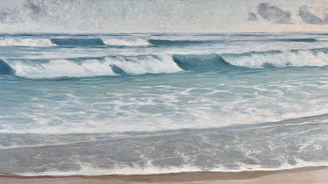 Terry Elkins, Wainscott main beach (detail), 2026. Courtesy of Grenning Gallery
