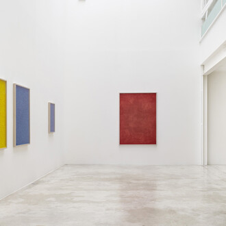 Luca Vitone, Pitture plastiche, exhibition view. Courtesy of Michel Rein Gallery