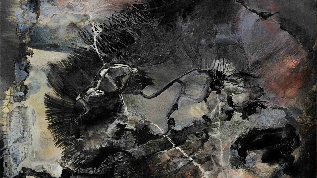 Paul Jenkins, Sphinx (also known ad Western Sphinx), 1958, oil and enamel on canvas, courtesy Galleria Open Art, Prato