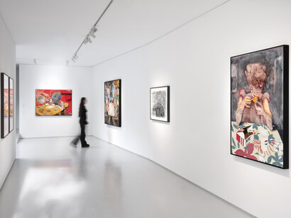 Adrian Ghenie, Cloud fever, exhibition view. Courtesy of Galerie Judin