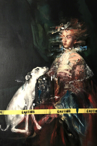 Caution. Courtesy of Lois Lambert Gallery