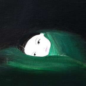 Carolina Raquel Antich, With Oneself (drowsiness), 2013, Acrylic on linen, 11 x 12 inches (28 x 31cm), Courtesy LYNCH THAM, New York