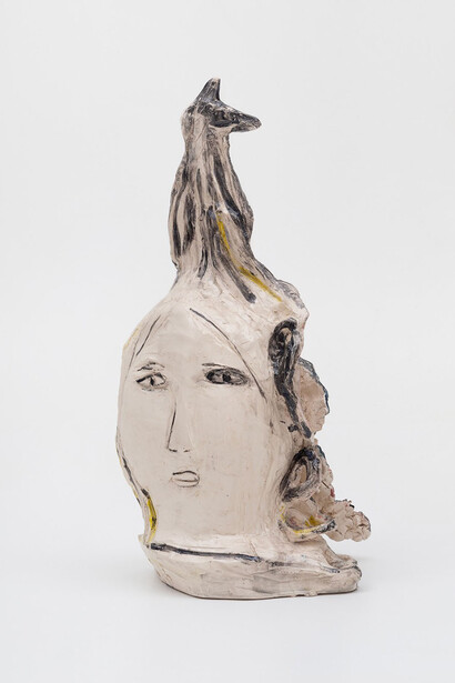 Debora Pierpaoli, Sin título (Cabeza dibujada), 2025. Cortesía de Galería Vasari 