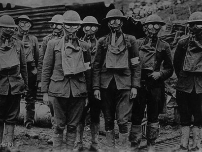  1918: truppe americane in tenuta anti-gas