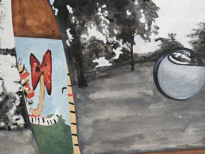 Fionna Murray, Blow Up 26 2015 watercolour on paper14.7 x 20.8cm