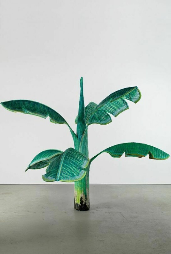 Yutaka Sone, Tropical Composition- Banana tree no6, 2008-2010, Rattan, metal armature, and paint 235 x 290 x 290 cm (92 1-2 x 114 1-4 x 114 1-4 inches), Courtesy the artist and David Zwirner New York - London