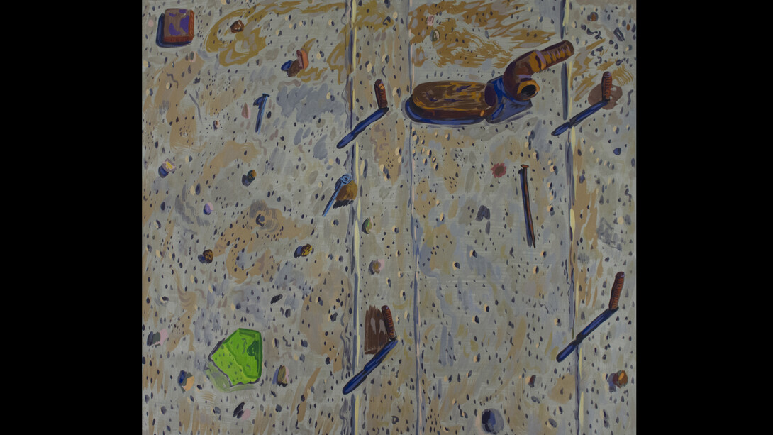 Josephine Halvorson, Desert 3, 2018, gouache on paper, 22 x 24 inches (55.9 x 61 cm). Courtesy of the artist and Peter Blum Gallery, New York