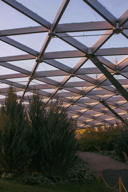 Greenhouse with sky view 