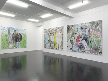 Hans-Jörg Mayer, Post society, exhibition view. Courtesy of Galerie Nagel Draxler
