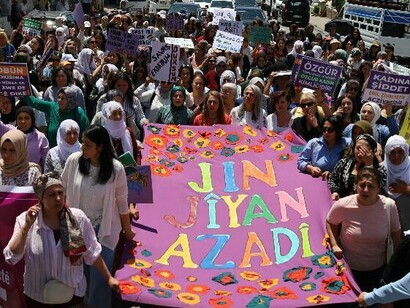 Kurdish women's movement rally