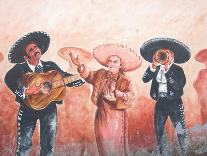 Mural que en homenaje a la cantante realizó el pintor autodidacta Jorge Salazar Salgado