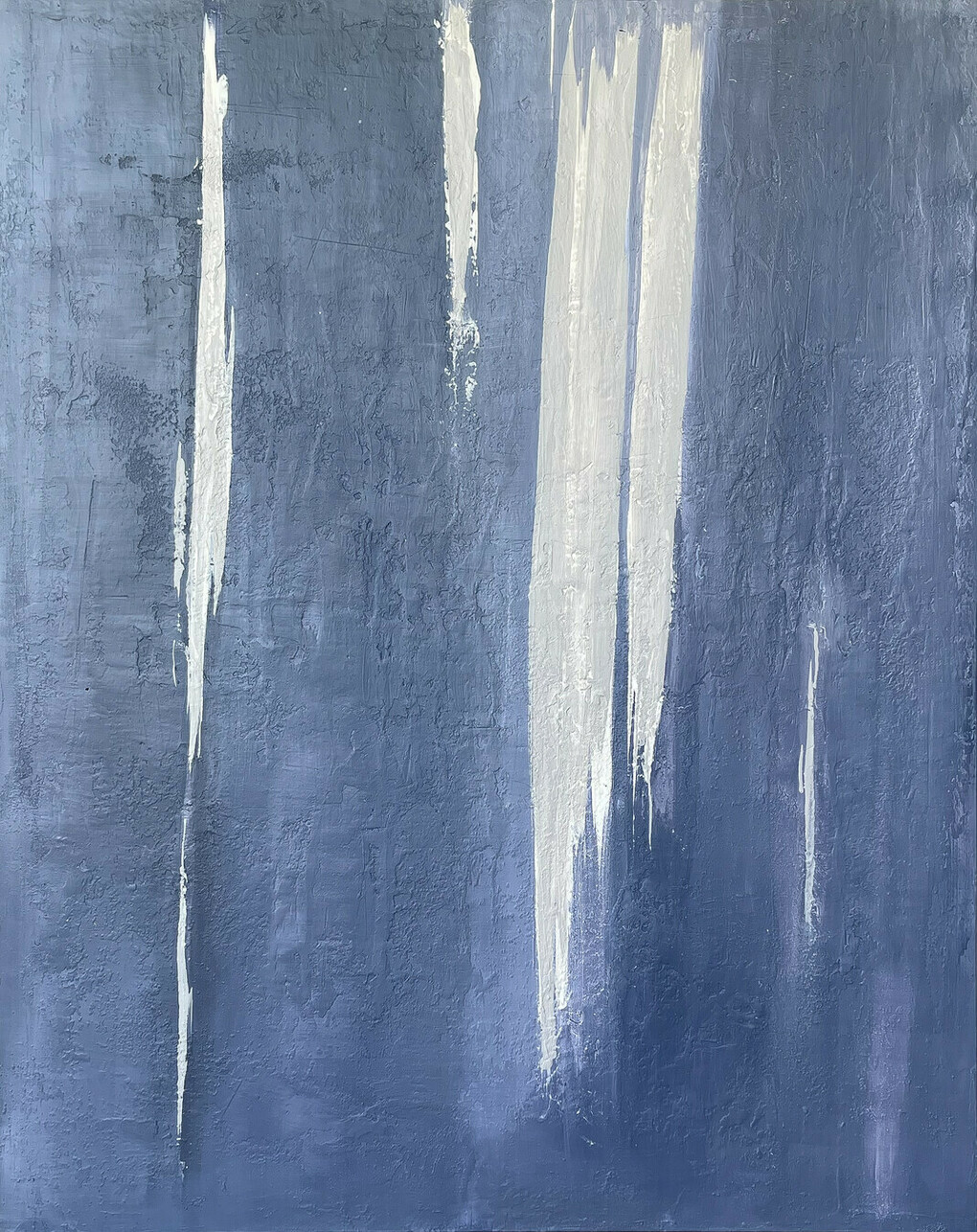 Laura Manuel, Blue Purple Storm, Mixed Media 48 x 60"