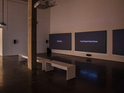 Keith Piper, Unearthing the Banker’s Bones, 2016, installation view at New Art Exchange. A 70th anniversary commission for Arts Council England with Bluecoat and Iniva. Photo credit: Bartosz Kali.
 