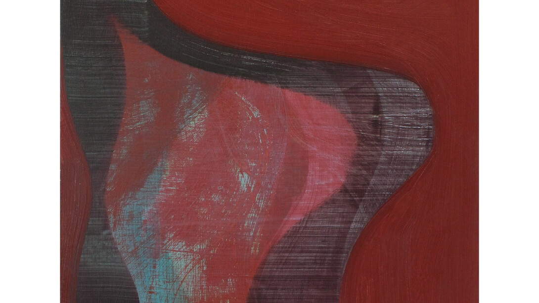 Margaret Neill, Snap, 2014, oil on paper mounted on panel, 24 x 24 inches