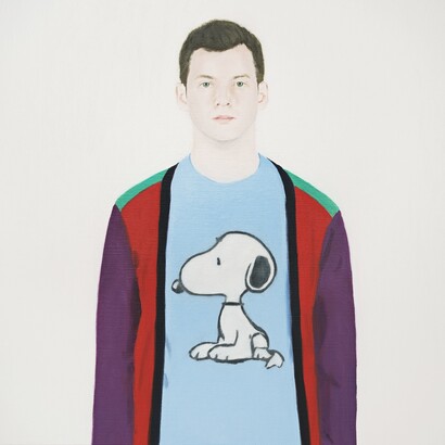 Alessandro Raho, Ben, 2013, Oil on canvas, 123 x 112 cm, 48 3/8 x 44 1/8 ins © Alessandro Raho; Courtesy Alison Jacques Gallery, London; Photography Michael Brzezinski