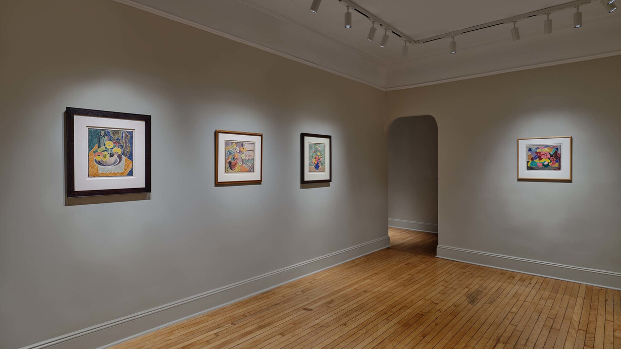 Blanche Lazzell, White-line color wsoodcuts, exhibition view. Courtesy of Craig Starr Gallery