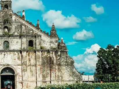 A view of Paoay Church in Paoay, Ilocos Norte, Philippines